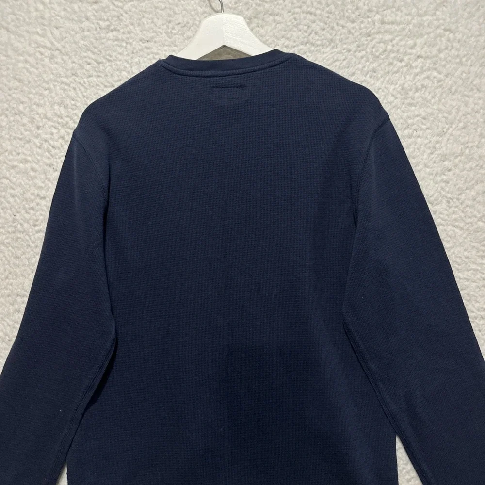 Polo Ralph Lauren Sleepwear Men's L Blue Waffle Knit LS‎ Crew Neck Lounge Tee